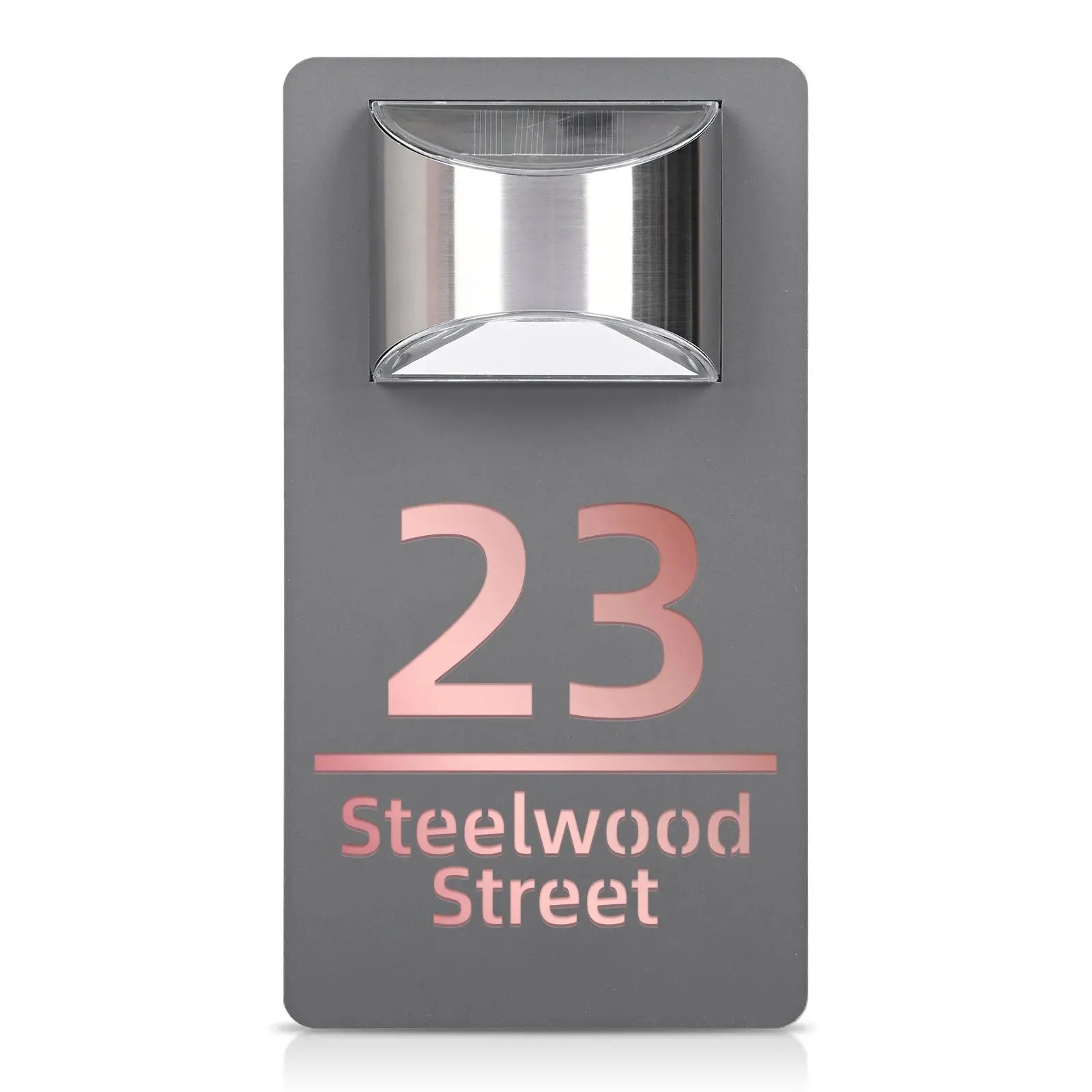 Entrance Sign for Home Led Solar Light Personalized Outdoor House Number Door Sign in Hebrew Solar Light Exterior House Number My Store