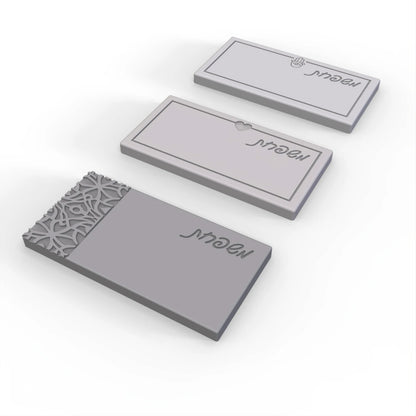 שלט אפור בהתאמה אישית בדוגמאות יחודיות