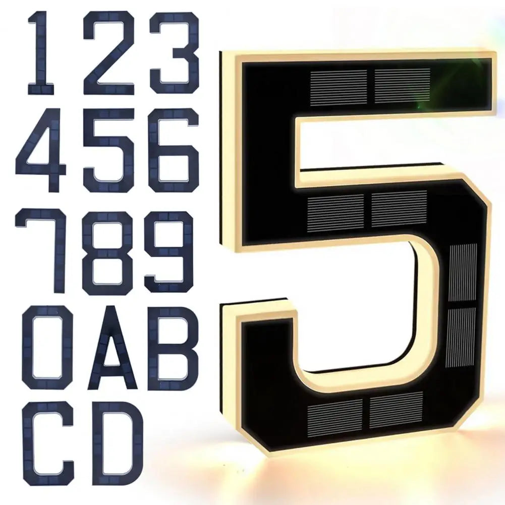 שלטי מספרים מוארים סולארים לכניסת הבית