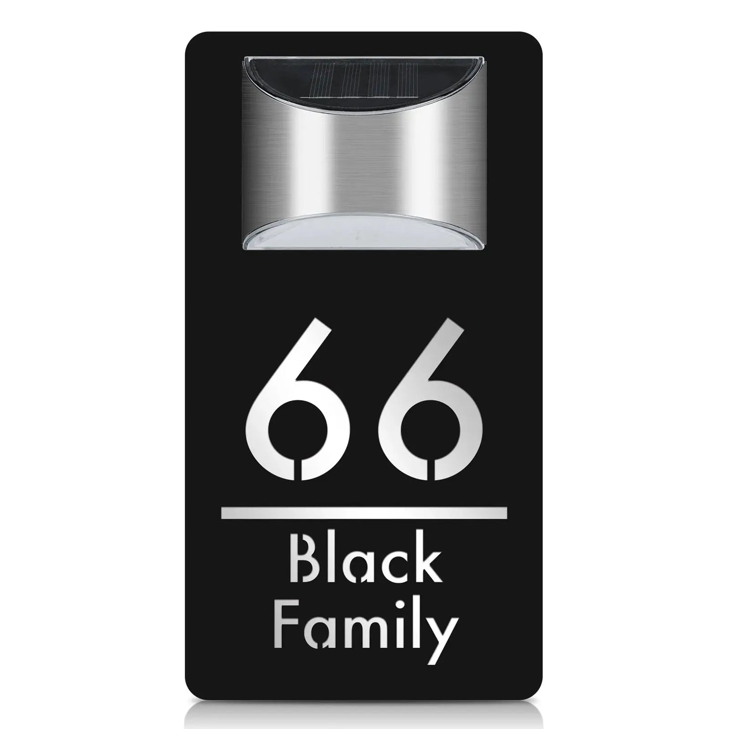 Entrance Sign for Home Led Solar Light Personalized Outdoor House Number Door Sign in Hebrew Solar Light Exterior House Number My Store