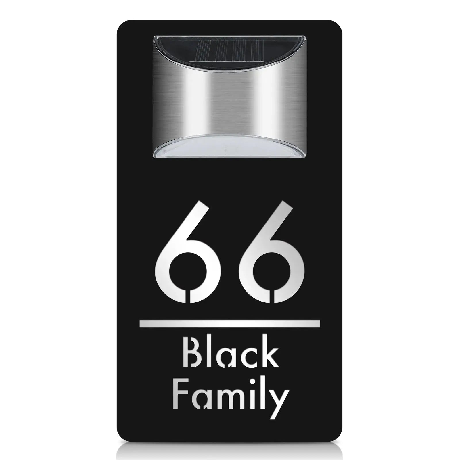 Entrance Sign for Home Led Solar Light Personalized Outdoor House Number Door Sign in Hebrew Solar Light Exterior House Number My Store