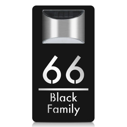 Entrance Sign for Home Led Solar Light Personalized Outdoor House Number Door Sign in Hebrew Solar Light Exterior House Number My Store