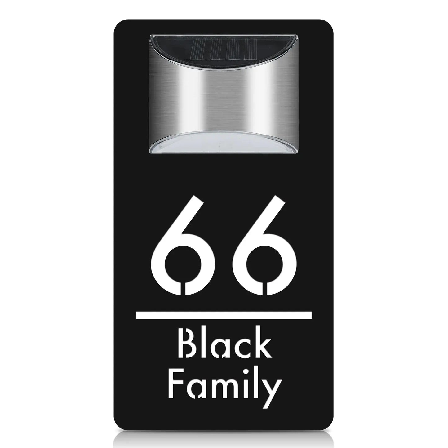 Entrance Sign for Home Led Solar Light Personalized Outdoor House Number Door Sign in Hebrew Solar Light Exterior House Number My Store