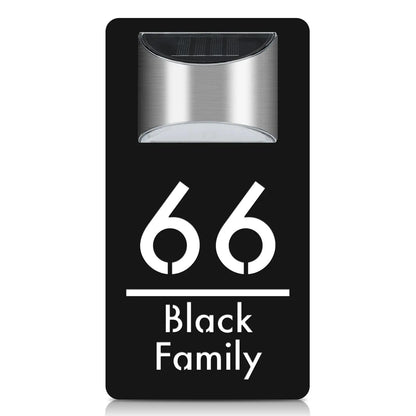 Entrance Sign for Home Led Solar Light Personalized Outdoor House Number Door Sign in Hebrew Solar Light Exterior House Number My Store